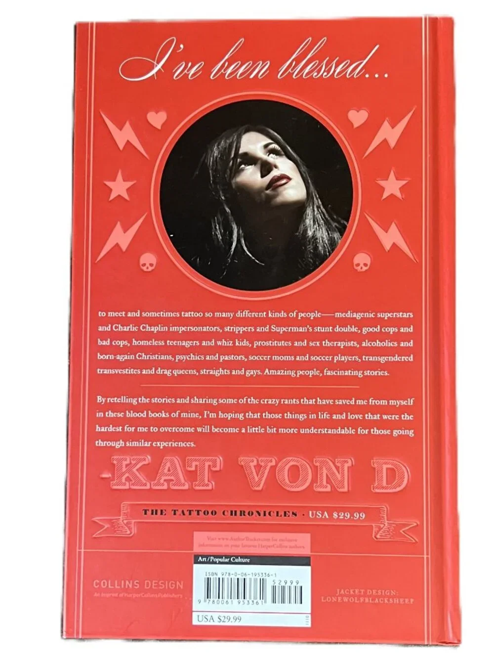 The Tattoo Chronicles by Kat Von D with Sandra Bark, Hardcover